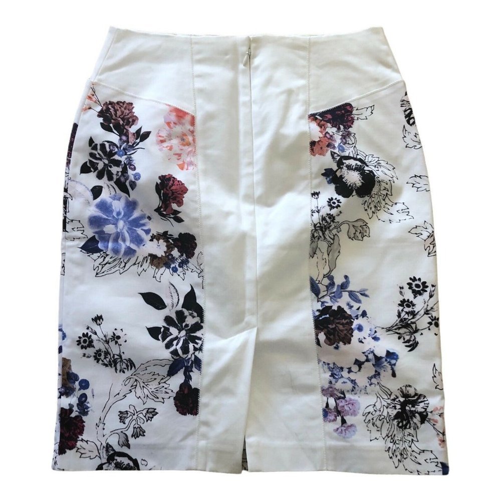 Club Monaco Skirt Pencil Floral Spring Career Casual Pockets - Picture 2 of 9
